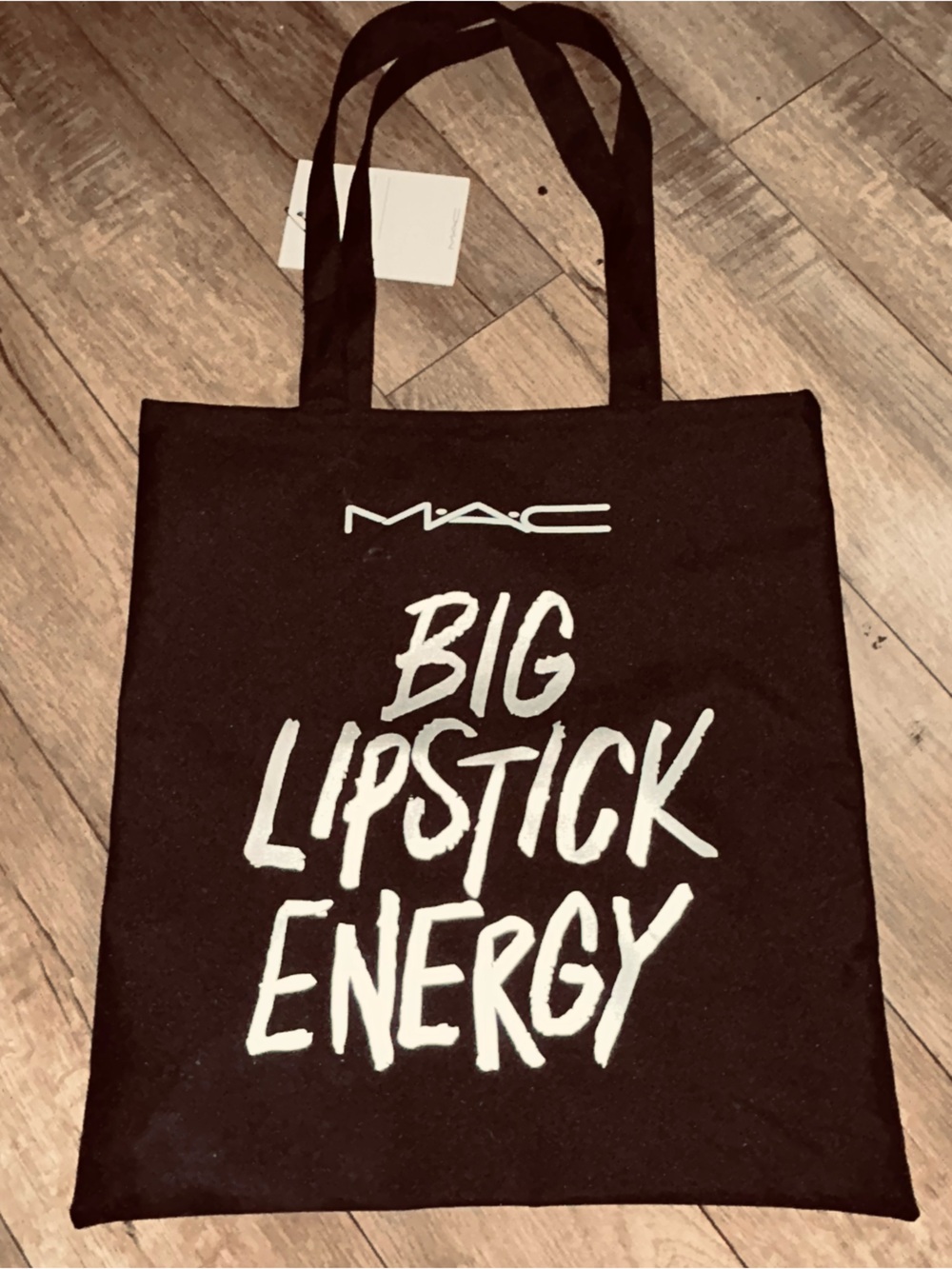 MAC Cosmetics logo and the graphic text "BIG LIPSTICK ENERGY" Canvas Tote Bag